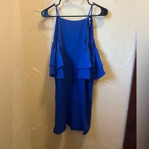 Royal Blue Off-the-Shoulder Dress